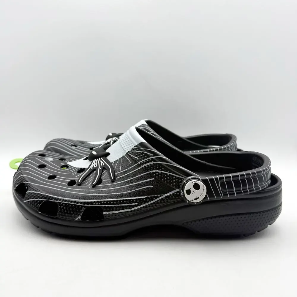 Crocs Clogs Mens 12 Jack Skellington Nightmare Before Christmas Black NWT